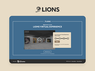 Lions Virtual Experience - Welcome Screens