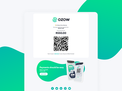 Ozow Triggered Email Notification design digital email finance fintech notification payments product design ui ui design user experience user interface ux
