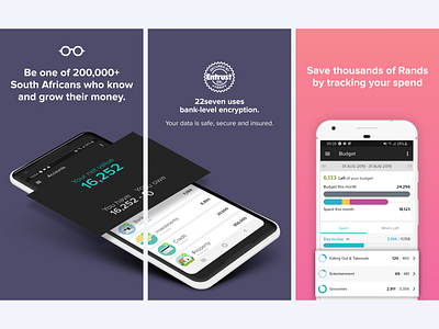 22seven Android Playstore Images 22seven android android app android app design budget digital finance gradient mobile mobile ui mobileapp money app onboarding playstore product design uiux user experience user interface