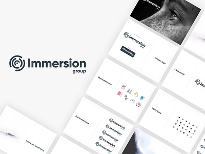 Immersion Group Brand Guide brand brand design brand design kit brand guide branding design ci corporate design corporate identity customer experience cx design graphic graphic design immersion group monotone user experience ux