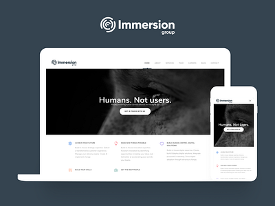 Immersion Group Public Site design graphic graphic design immersion group landing page monotone product design public site responsive responsive design ui user experience user interface ux ux design web design website