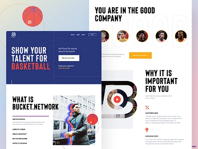 Basketball Website Concept adidas ball basket basketball club entertainment game nba finals nba playoffs nike players playoffs sports sports design stars statistics team ui design ux design website