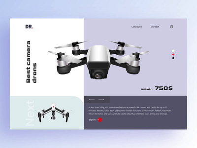 Animation Design for the Drone Store animation animation after effects animation design app catalogue dron interface market online shopping product branding product page shop shopping store ux