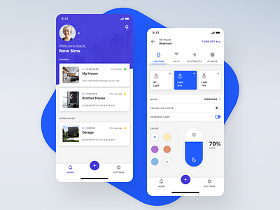 Smart Home App 2019 app clean design house interface ios minimal mobile mobile app design simple smart app smart home app smart house ui ui ux ux