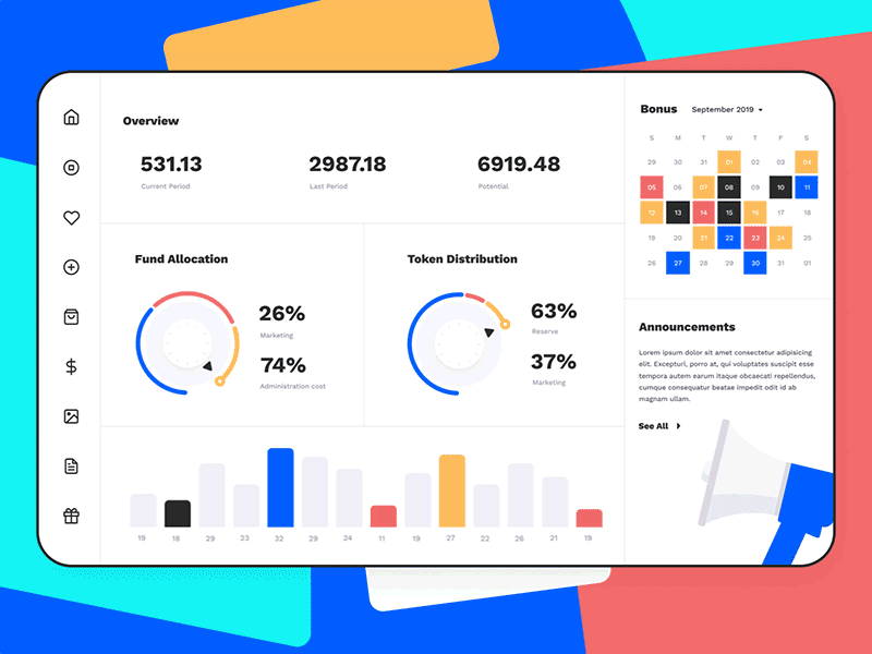 Dashboard concept 2019 after effect animation chart clean concept dashboard ui figma interface minimal simple trends ui ux design