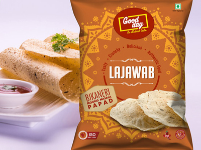 Good Day Lajawab Bikaneri Moong Masala Papad creativedesign packagingdesign packagingdesigncompany productdesign