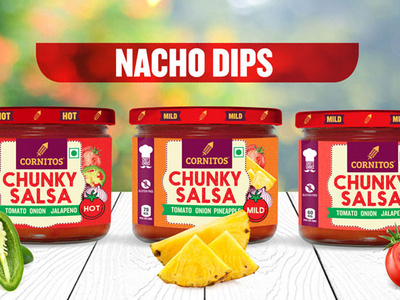 Cornitos Nacho Dips Chunky Salsa Packaging creativedesign packagingagency packagingdesign productdesign