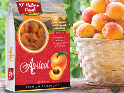 D' Nature Fresh APRICOT PACKAGING creativedesign packagingagency packagingdesign productdesign