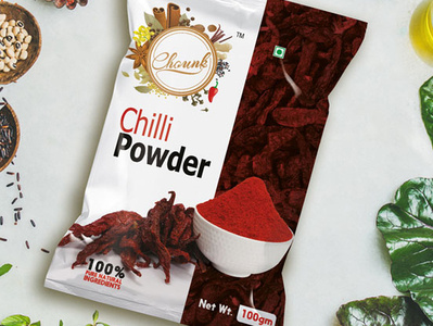 Chounk Chilli Powder Spices Packaging Design creativedesign packagingagency packagingdesign packagingdesigncompany productdesign