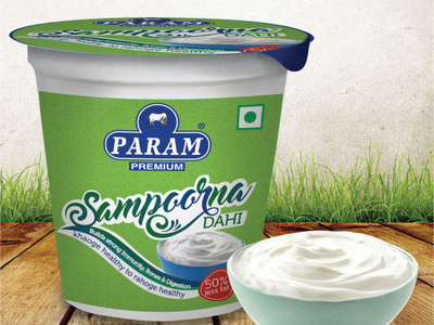 Param SAMPOORNA DAHI creativedesign packagingdesign packagingdesigncompany productdesign