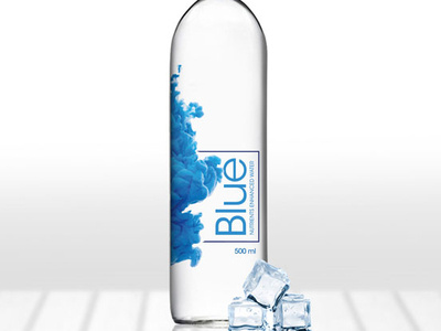 Blue Nutrients Enhanced Water Bottle Beverages Label Design creativedesign graphic design label label packaging labeldesign packagingdesign