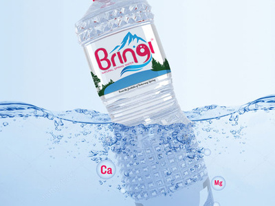 Bringi Water Bottle Product Label Design creativedesign design graphic design label label design packagingdesign productdesign