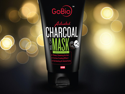 Gobio Activated Charcoal Peel Off Mask Packaging cosmaticpackaging cosmaticspackagingdesign cosmetics creativedesign packagingagency packagingdesign productdesign