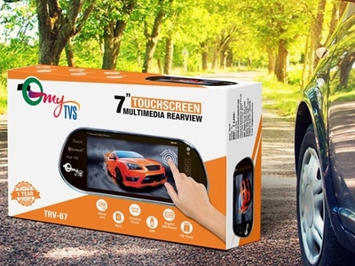 Car Rear View Hd Screen Packaging creativedesign electronic electronic packaging design packagingdesign productdesign