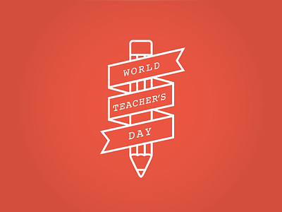 World Teacher Day design graphics orange world teacher day