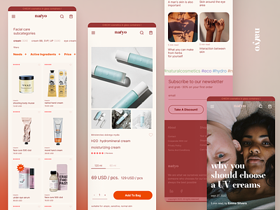 Mobile ecommerce beauty branding cosmetics design ecommerce graphic design logo mobile phone ui webdesign