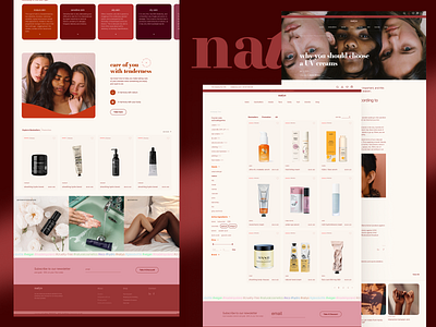 ecommerce cosmetics Natyo branding cosmetic design ecommerce logo page productdesign shop ui web webdesign