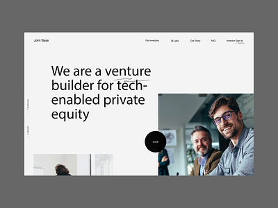 Venture builder website interaction agency animation brand business capital company design interaction investment landing landing page motion technology ui ui animation ux venture web website
