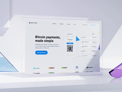Bitcoin Payments and payouts made simple banner billing bitcoin blockchain crypto finance homepage interaction landing network payment product ui web website