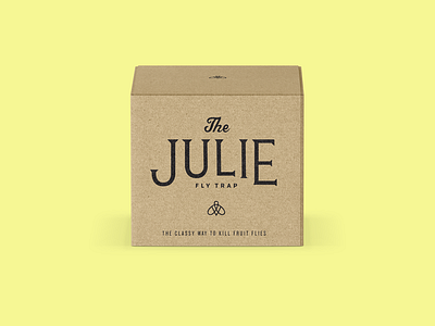 The Julie fly packaging typography