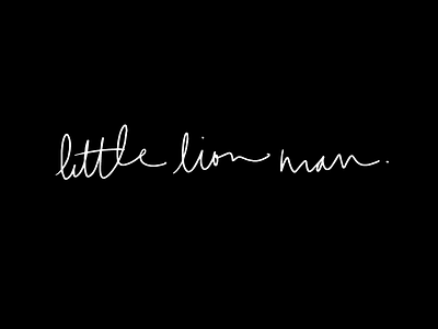 Little Lion Man custom logotype script
