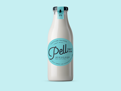 Milk blue dairy milk retro typography