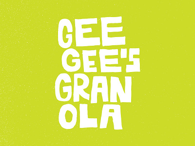 Gee Gee's Granola granola hand drawn identity typography