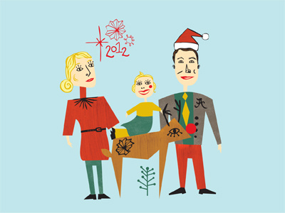 2012 Holiday Illustration christmas holiday illustration vector