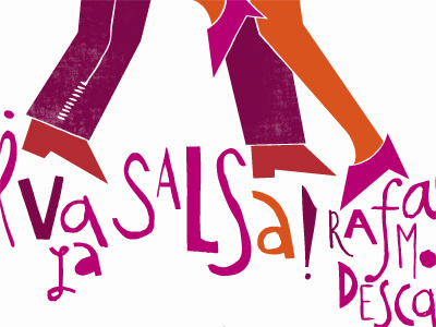 Viva La Salsa! Type hand drawn type illustration