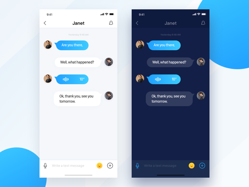 Chat page design 2 by yuan on Dribbble