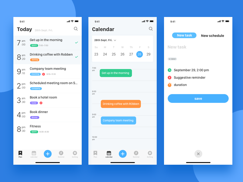 Work planning interface design by Y-Design on Dribbble