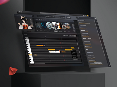Music Online Editor UI branding design icon logo ui ux web