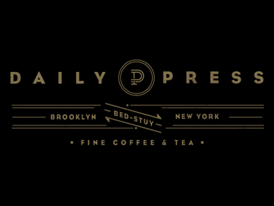 Daily Press Lockups coffee daily press design identity lettering logo new york typography
