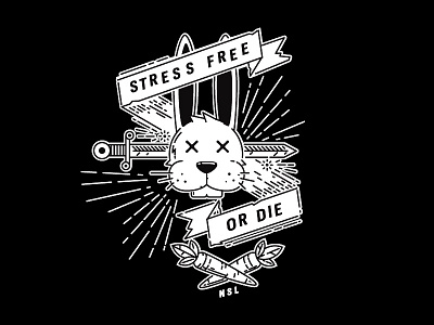 No Stress Life bunny character illustration life nsl stress