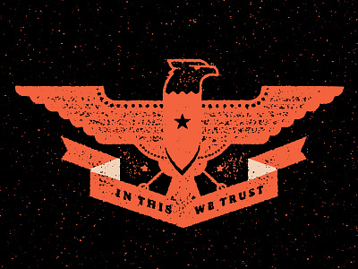In This We Trust amercian company design eagle film icon in logo orange this trust we