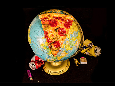 King Pizza Records art beer direction globe lighter music party photo photography pizza shoot