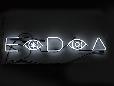 EIDIA NEON art design eyes light neon typography