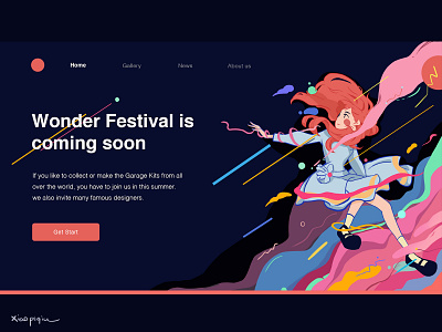 Web illustrations for Wonder Festival design drawing photoshop ui vector