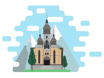Anno 1800: Church adobe anno anno 1800 building church illustration illustrator illustrator art landscape vector vectorart