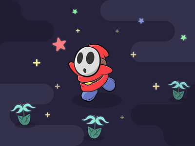 Shy Guys Dream adobe dream illustration illustrator illustrator art nintendo shy guy vector vectorart