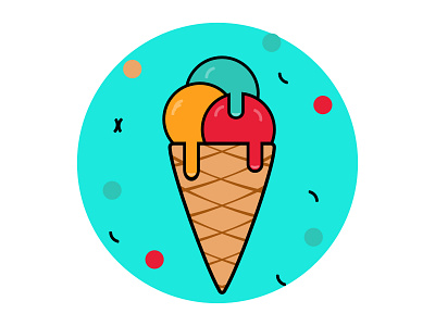 Melting Ice Cream cold ice cone cream ice ice cream kdp summer