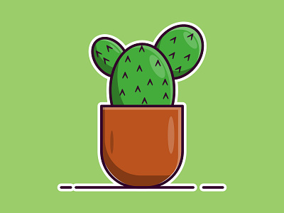 Indoor Cactus branding cacti cactus design flat flower illustration logo minimal sunflower vector