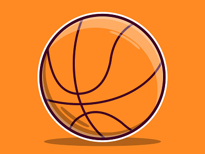 Basketball Illustration basketball branding design flat illustration minimal molten vector wilsom