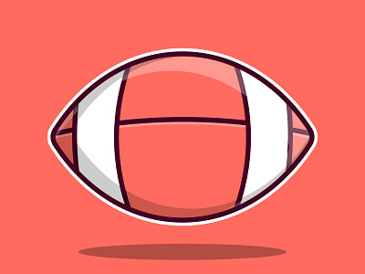 American Football Illustration american ball branding design flat football game illustration logo minimal png sport svg typography ui ux vector
