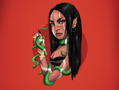 Snake girl art character art character design digital art digital illustration digitaldrawing digitalpainting girl graphic design illustration illustration art