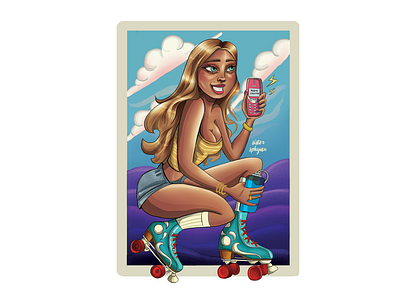 Roller Skate Girl. art character art character design design digital art digital illustration digitaldrawing illustration