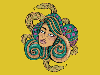 Medusa digitaldrawing illustration