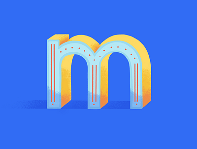 36 days of type: M 2020 36daysoftype 36daysoftype07 colors palette digital illustration digital painting illustration