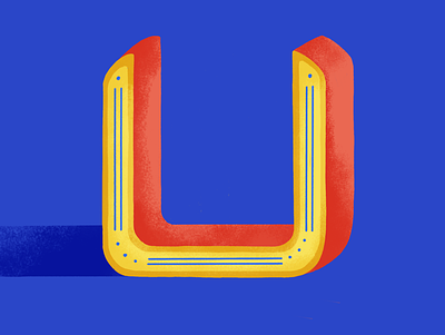 36 days of type: U 2020 36daysoftype07 colors palette digital illustration dribble illustration lettering