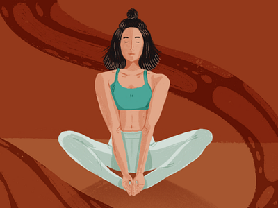 Daily new routines: meditation 2020 colors palette digital illustration dribbblers illustration procreate procreate art